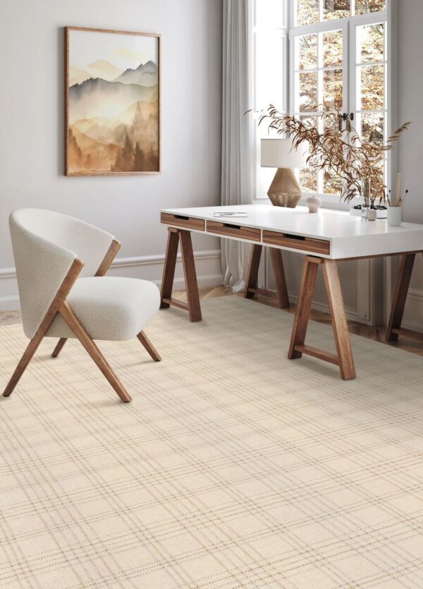 Malmö Trestle Writing Desk - Matte White & Natural Oak
