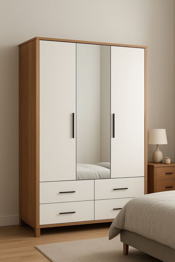 Modern 2 Door Mirror Wardrobe